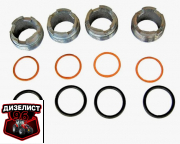 Рем/к-т стакана форсунки Д-65 (ЮМЗ) (4 гайки+8 уплотнительных колец) - Интернет-магазин тракторных запчастей Дизелист-96