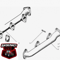 (10) Установка системы выпуска двигателя ЯМЗ -236М2/-236Д3 - Интернет-магазин тракторных запчастей Дизелист-96