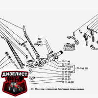 (17) Привод управления бортовым фрикционом ТДТ-55 - Интернет-магазин тракторных запчастей Дизелист-96