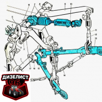 (56) Механизм задней навески Т-150 - Интернет-магазин тракторных запчастей Дизелист-96