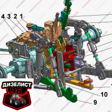 (460) Гидросистема, механизм задней навески - Интернет-магазин тракторных запчастей Дизелист-96